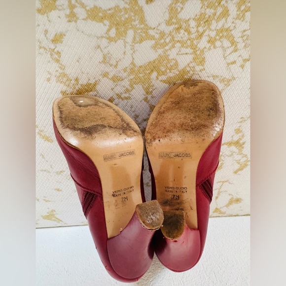 🔥🔥FINAL CLEARENCE🔥🔥 MARC JACOBS Made in Italy Red Leather Bootie - Picture 13 of 14